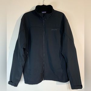 Mens Patagonia Polartec Softshell Windbloc Black Zipper Jacket Size XL